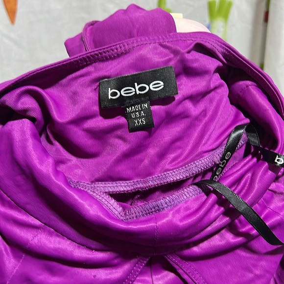 Bebe open back purple jumpsuit - Picture 4 of 6